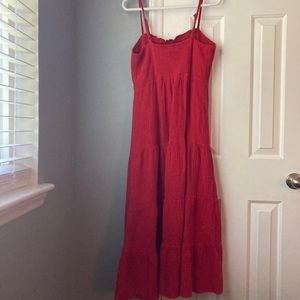 Knox Rose | Medium | Red Gauze Cotton Sun Dress